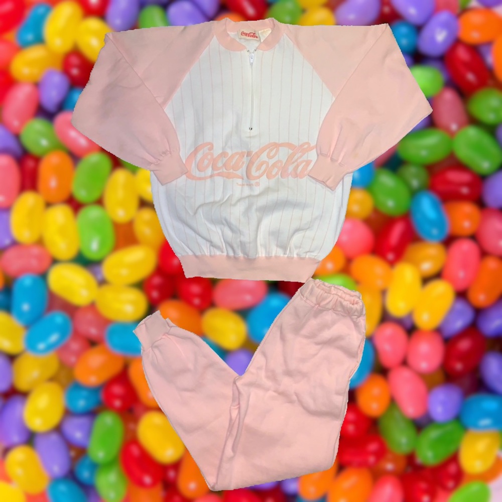 RARE Women’s VTG 80s Coca-Cola Sweat Track Suit